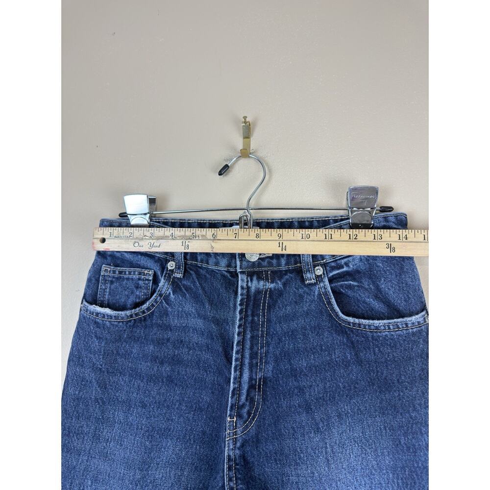 Zara Jeans Womens Blue Size 6 Denim Flare High Rise Raw Hem Medium Wash - Picture 10 of 14